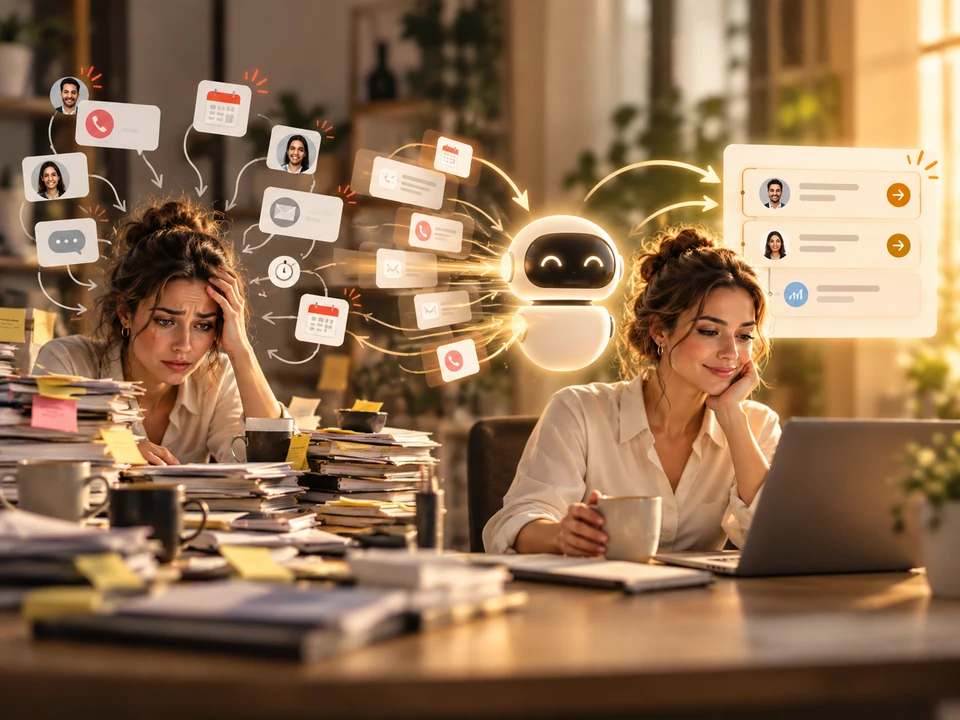 An owner overwhelmed by reminders becomes free to focus as Connect handles permitted routine work and surfaces only decisions needing attention.